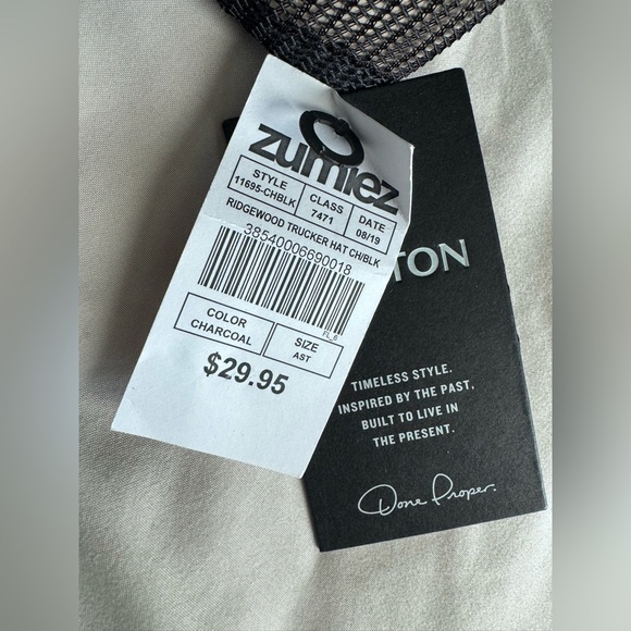 Brixton Ridgewood Charcoal & Black Trucker Hat - Picture 3 of 6